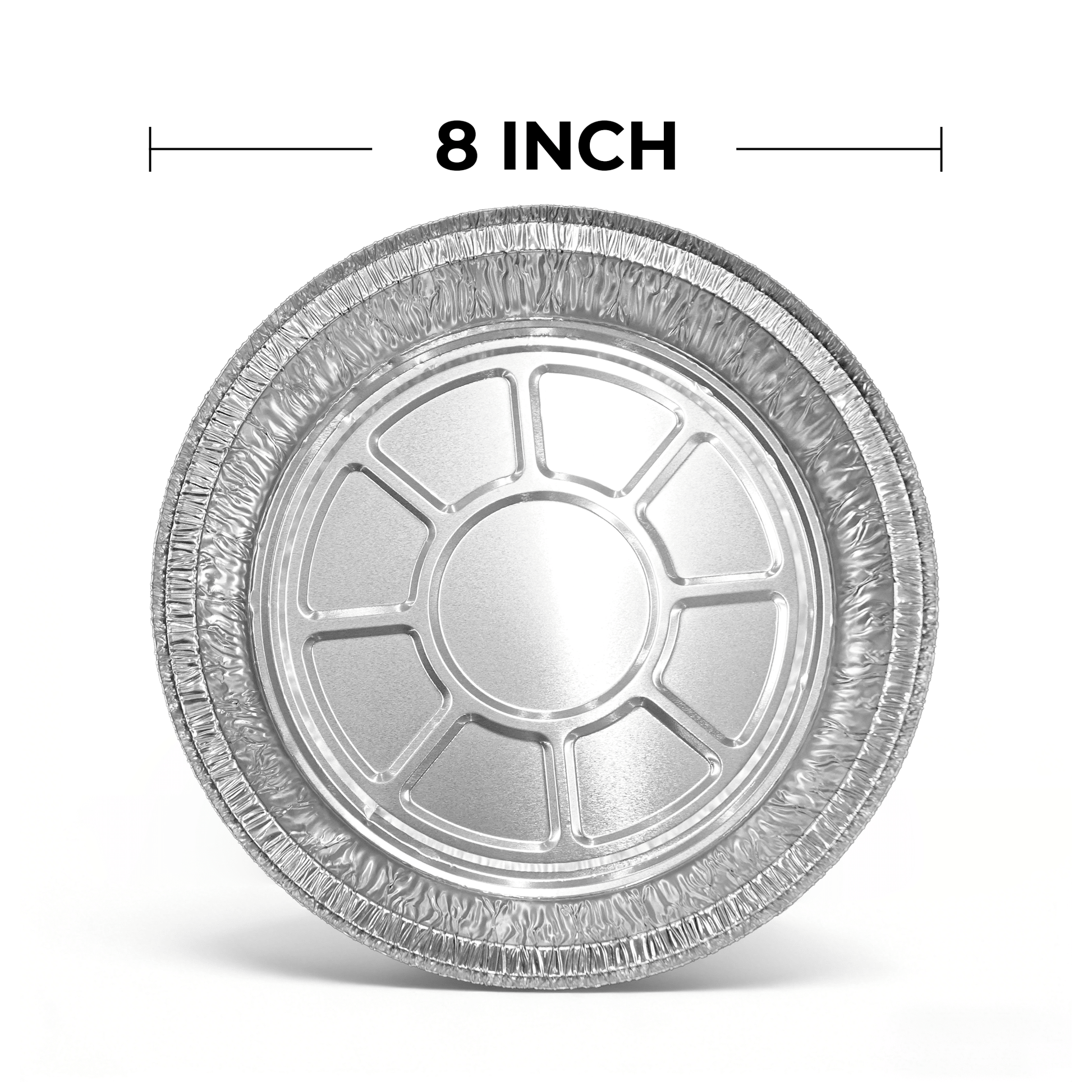 [500 ct] 8" Standard Weight Aluminum Foil Pans | Round - Biocean by Danube BlueBiocean