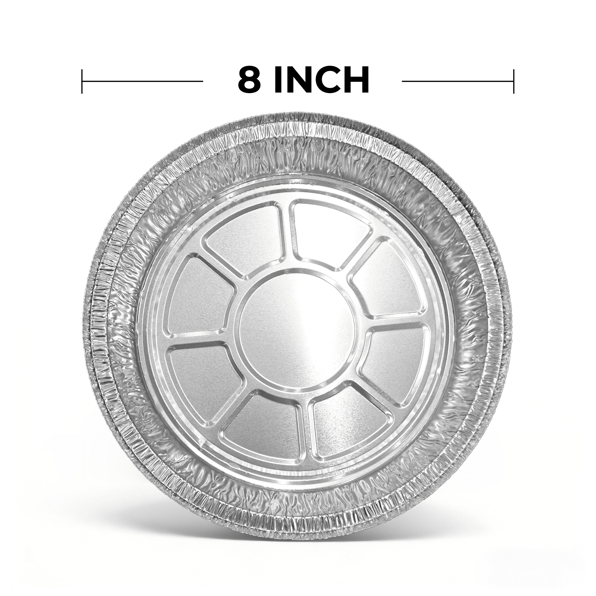 [500 ct] 8" Standard Weight Aluminum Foil Pans | Round - Biocean by Danube BlueBiocean
