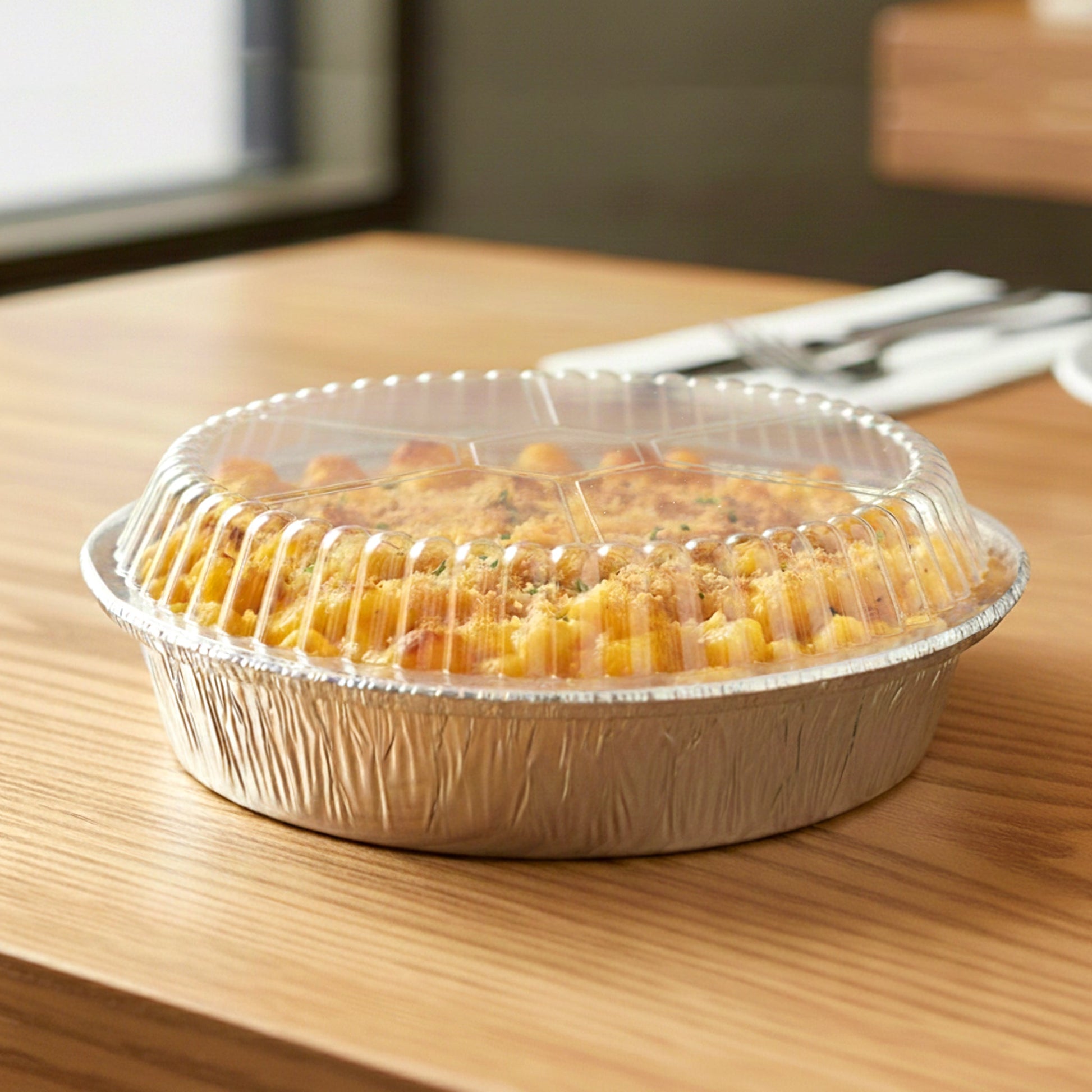 [500 ct] 9" OPS Dome Lids for Foil Pans | Round | Clear - Biocean by Danube BlueBiocean