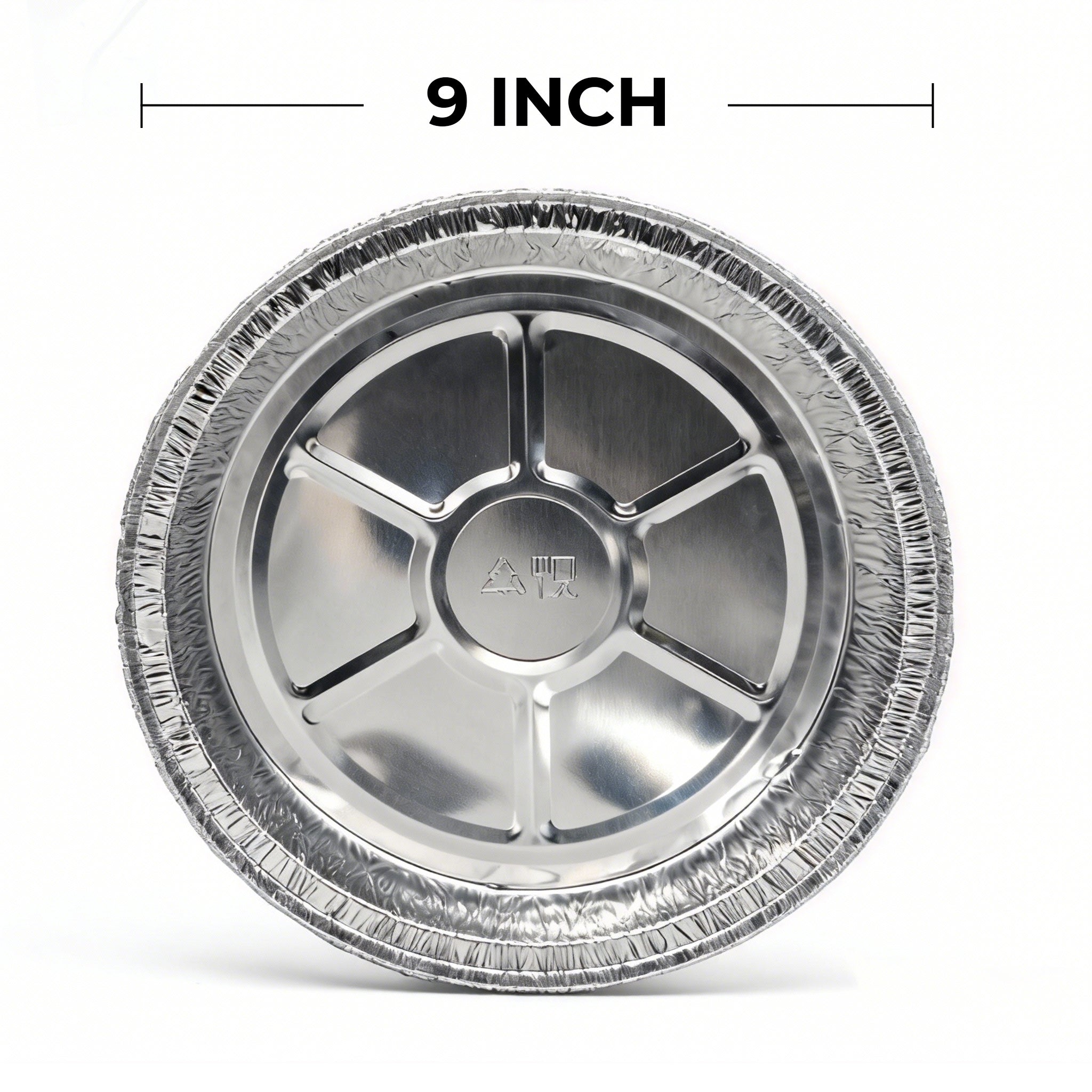 [500 ct] 9" Standard Weight Aluminum Foil Pans | Round - Biocean by Danube BlueBiocean