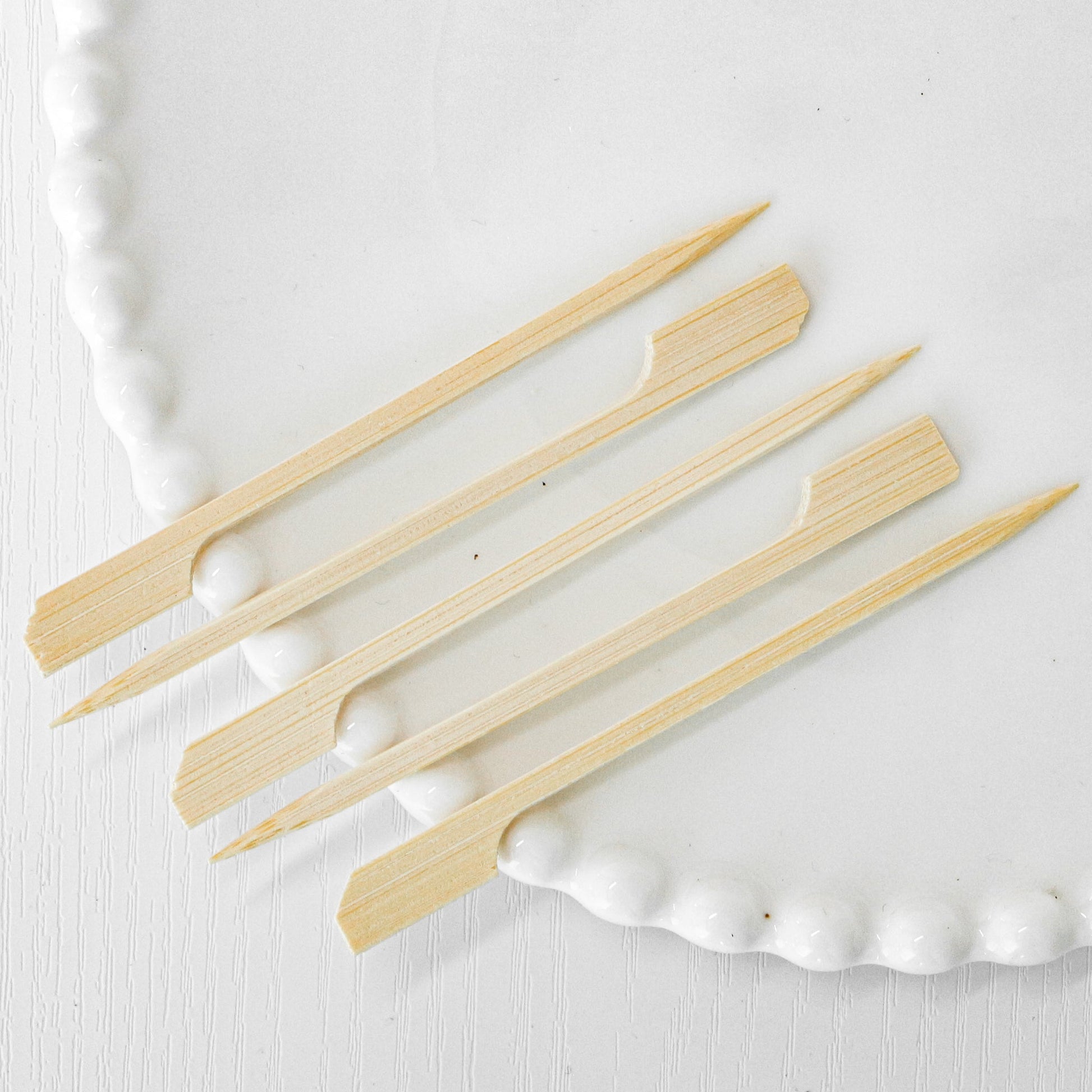 [5,000ct] 3.9" Bamboo Paddle Food Skewers | Brown - Biocean by Danube BlueBiocean