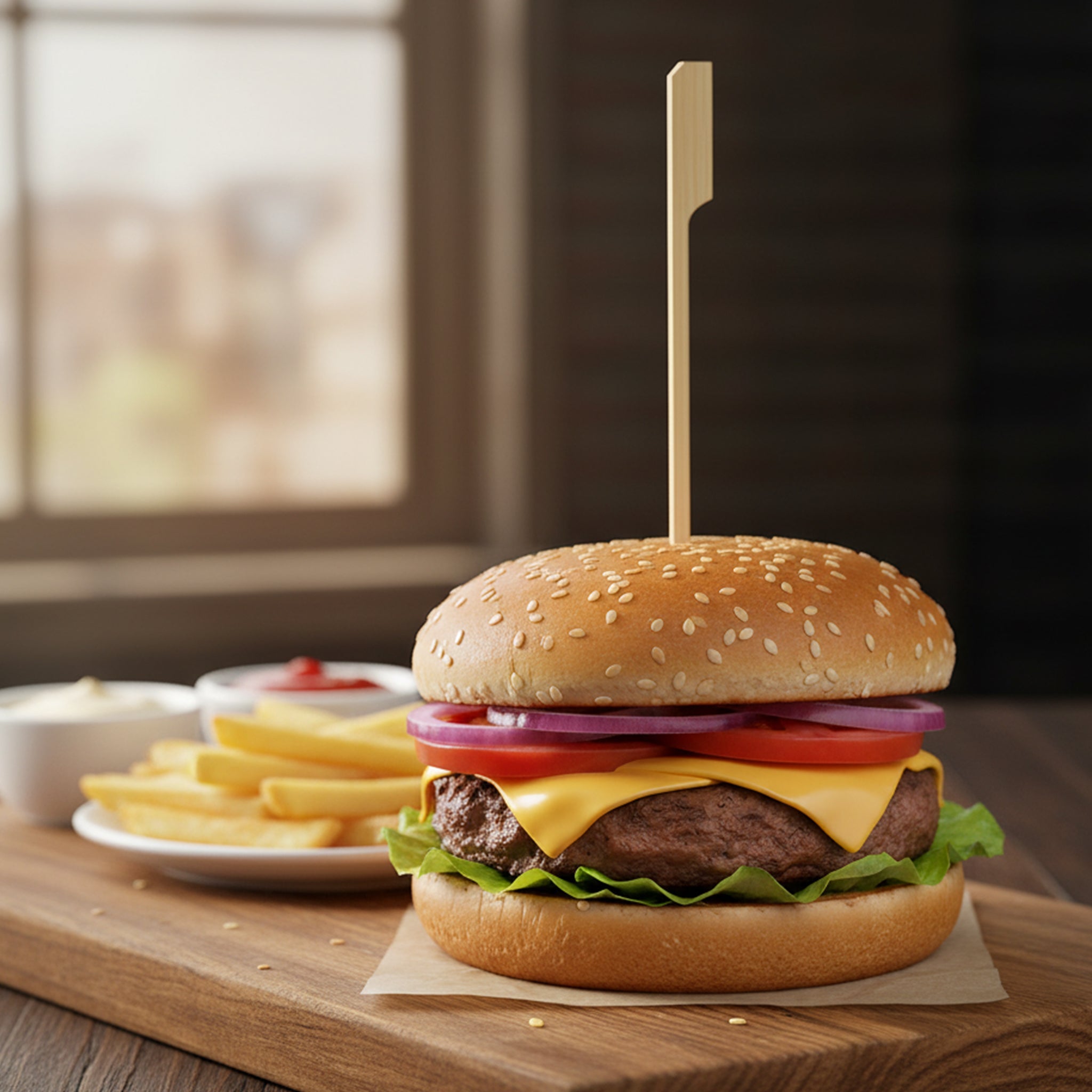 [5,000ct] 5.9" Bamboo Paddle Food Skewers | Brown - Biocean by Danube BlueBiocean
