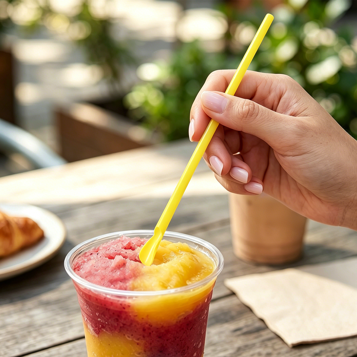 [5,000ct] 8" Wrapped Spoon Straw | Assorted Colors - Biocean by Danube BlueBiocean