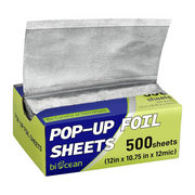 [3,000 Sheets] 12" x 10.75"  Food Service Pop-up Aluminum Foil Sheets