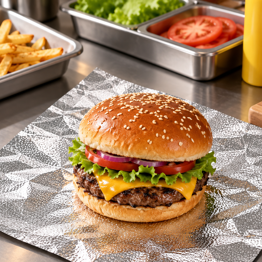 [3,000 Sheets] 12" x 10.75"  Food Service Pop-up Aluminum Foil Sheets