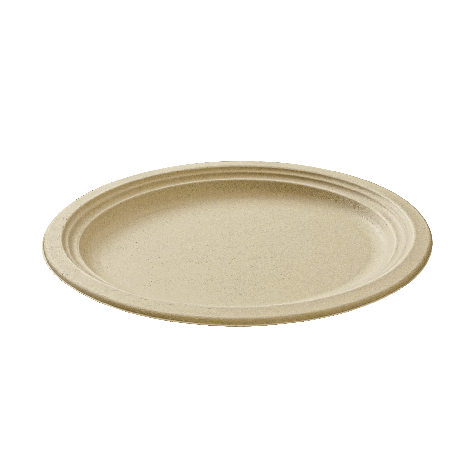[500ct] 12.5" x 10" Compostable Bagasse Plates | Oval | Natural - Biocean by Danube BlueBiocean
