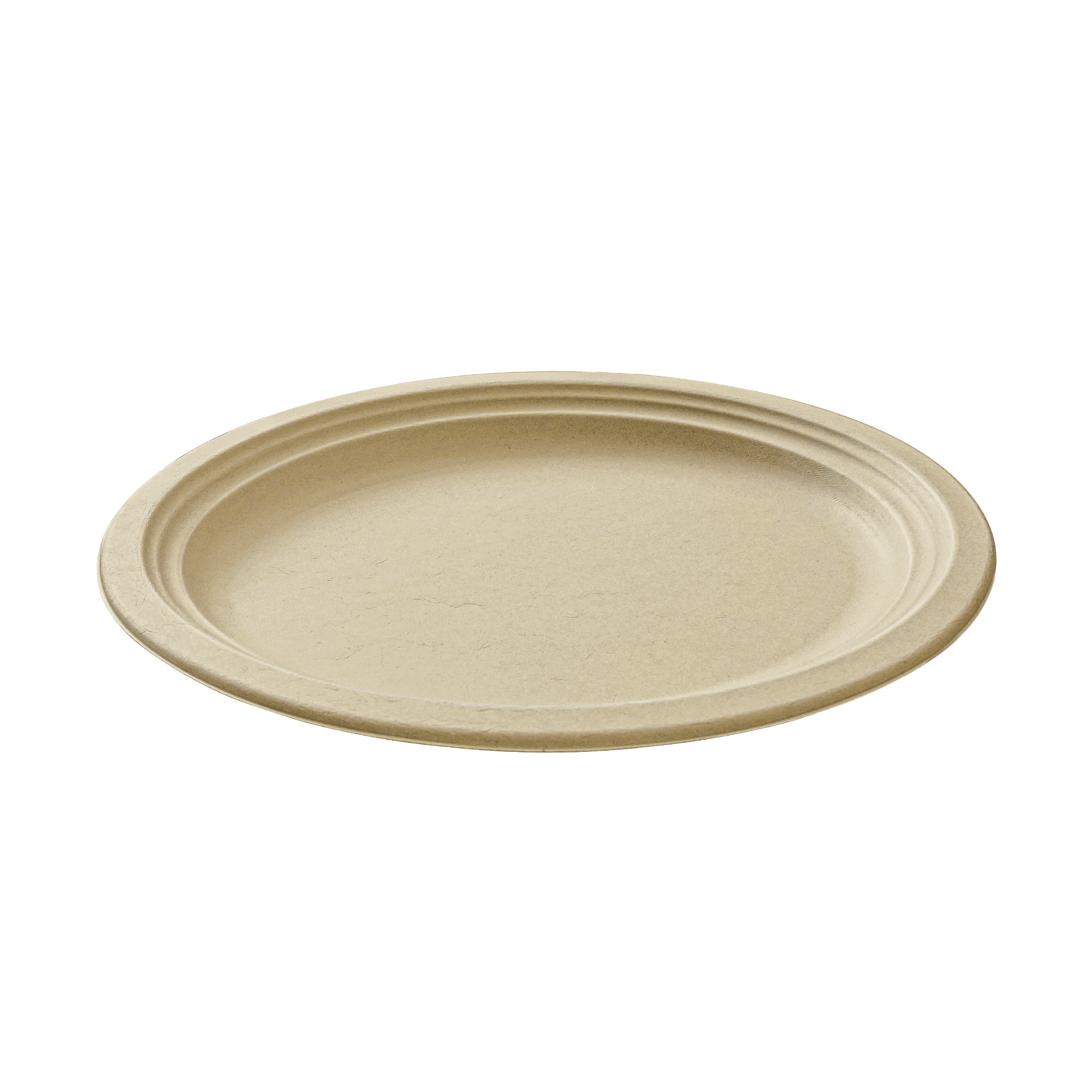 [500ct] 12.5" x 10" Compostable Bagasse Plates | Oval | Natural - Biocean by Danube BlueBiocean