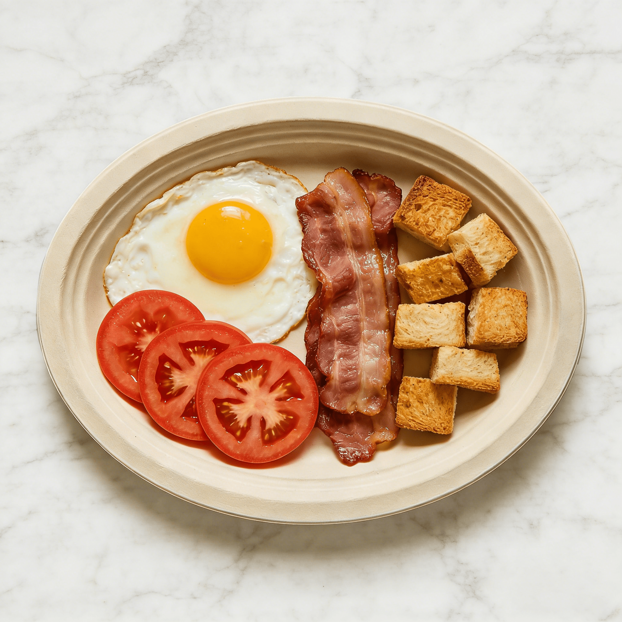 [500ct] 12.5" x 10" Compostable Bagasse Plates | Oval | Natural - Biocean by Danube BlueBiocean