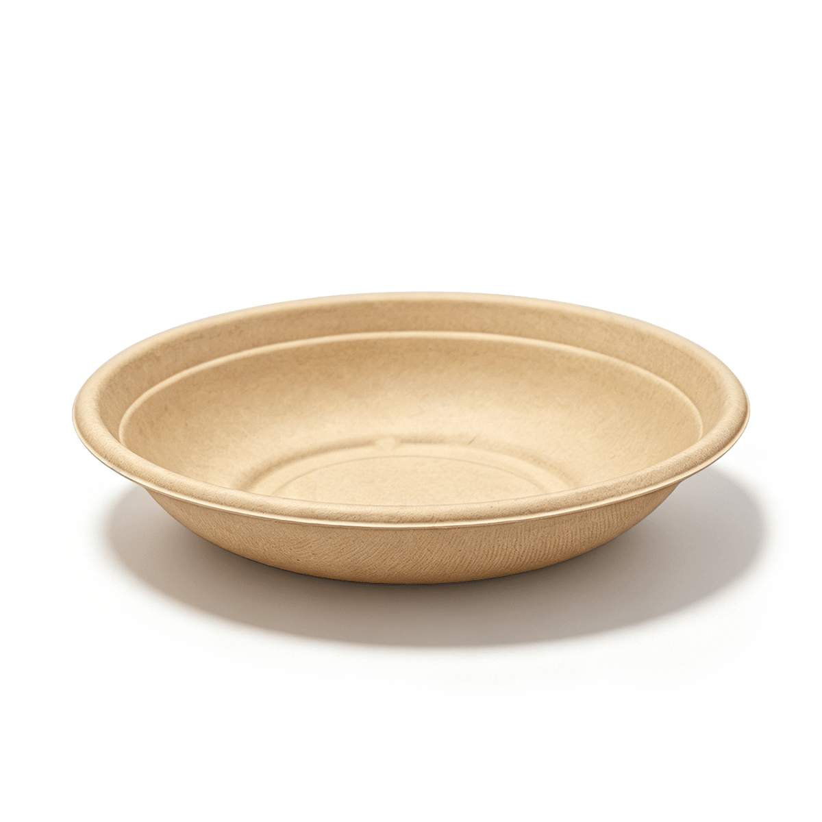 [500ct] 24oz Compostable Bagasse Bowls | Round | Natural - Biocean by Danube BlueBiocean