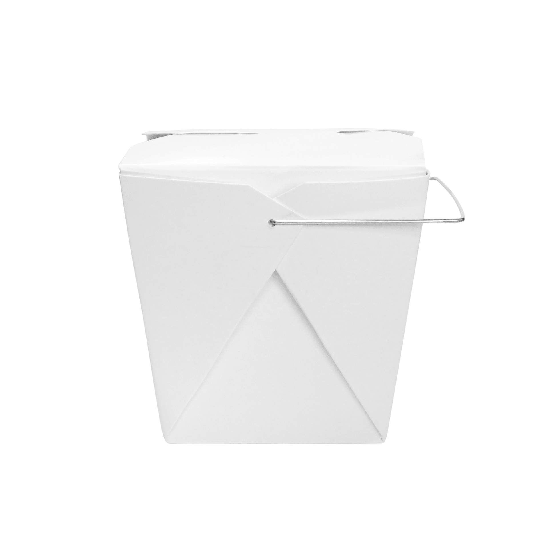 [500ct] 26oz Paper Take - Out Container with Wire Handle | White - Biocean by Danube BlueBiocean