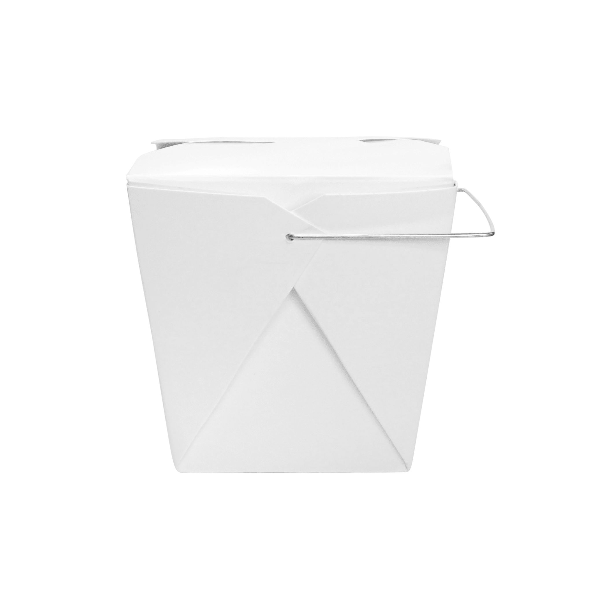 [500ct] 26oz Paper Take - Out Container with Wire Handle | White - Biocean by Danube BlueBiocean