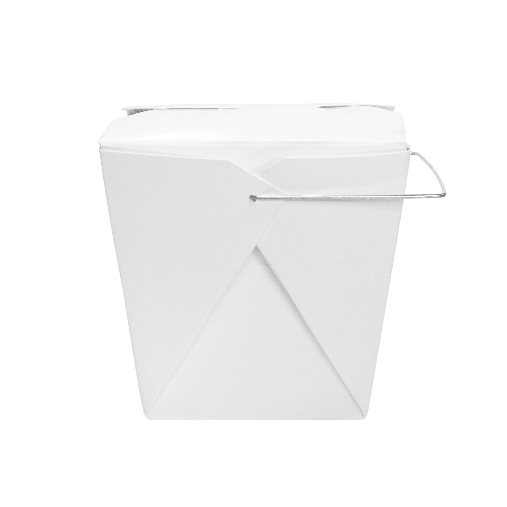 [500ct] 32oz Paper Take - Out Container with Wire Handle | White - Biocean by Danube BlueBiocean