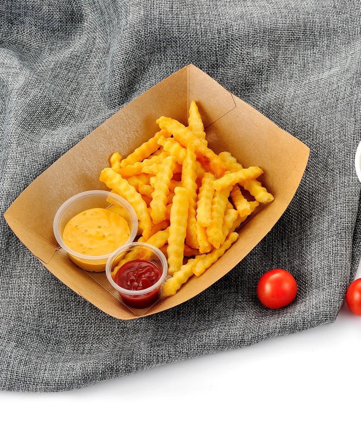 [500ct] 4lb Kraft Paper Food Trays - Biocean by Danube BlueBiocean
