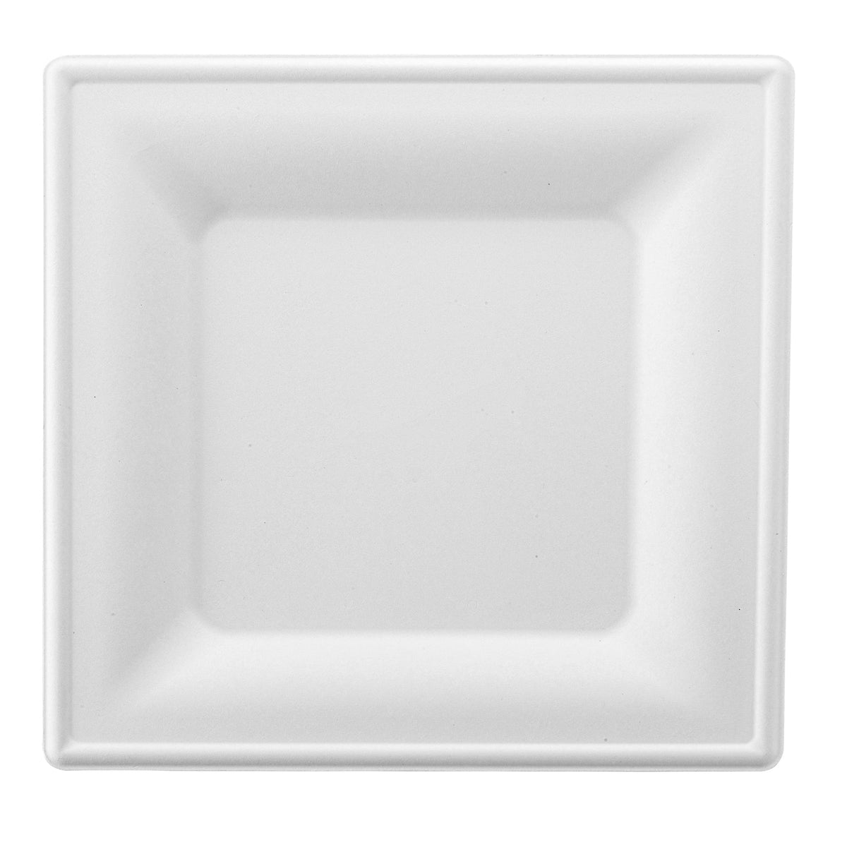 [500ct] 6"x6" Eco-Friendly Bagasse Plates | Square | White - Biocean by Danube BlueBiocean