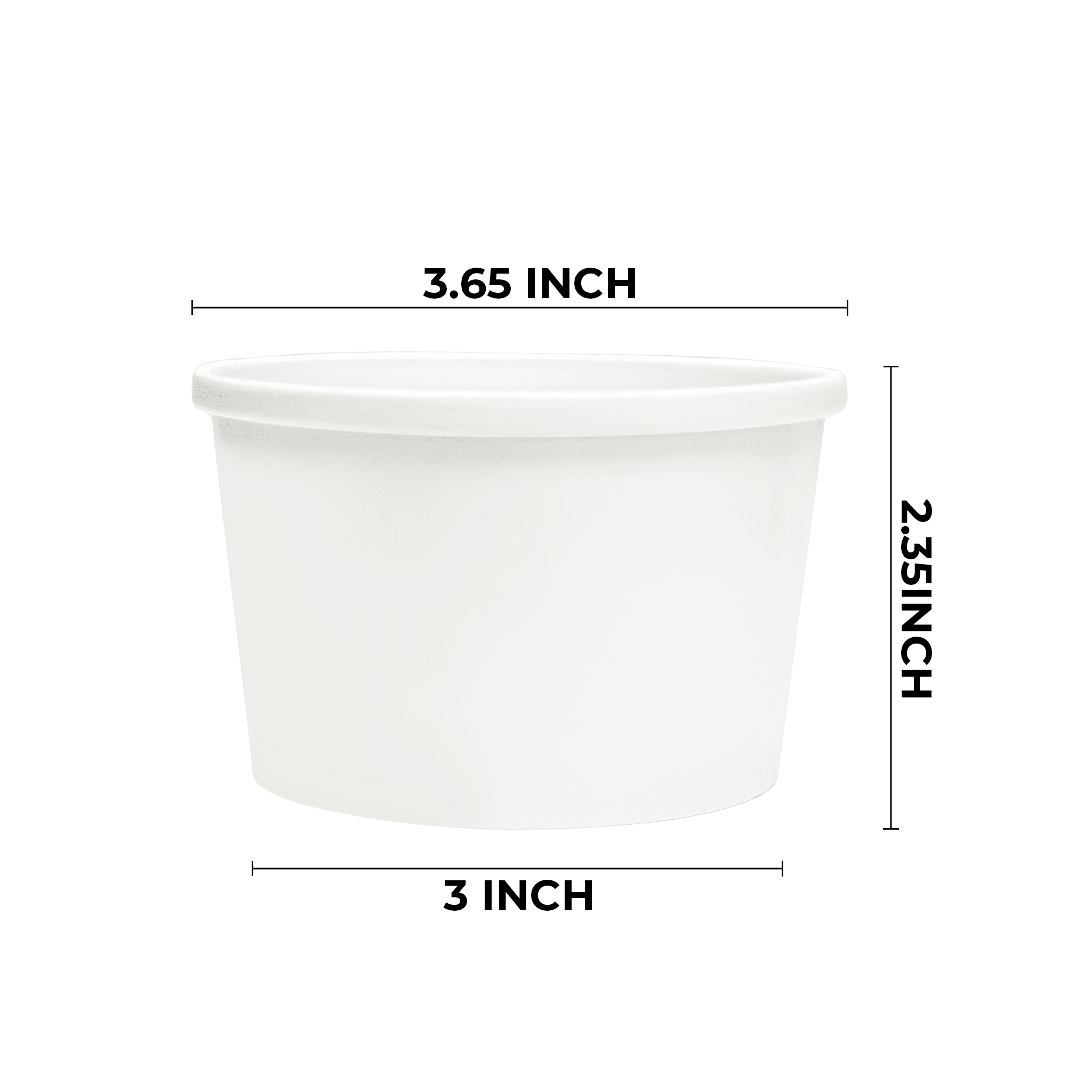 [500ct] 8oz Paper Food Cup | White - Biocean by Danube BlueBiocean