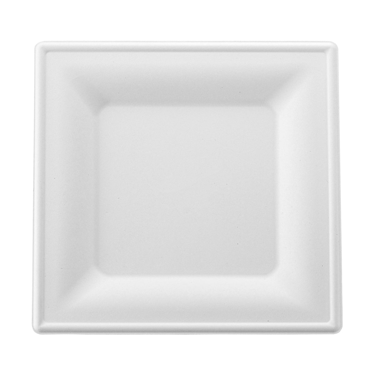 [500ct] 8"x8" Eco-Friendly Bagasse Plates | Square | White - Biocean by Danube BlueBiocean