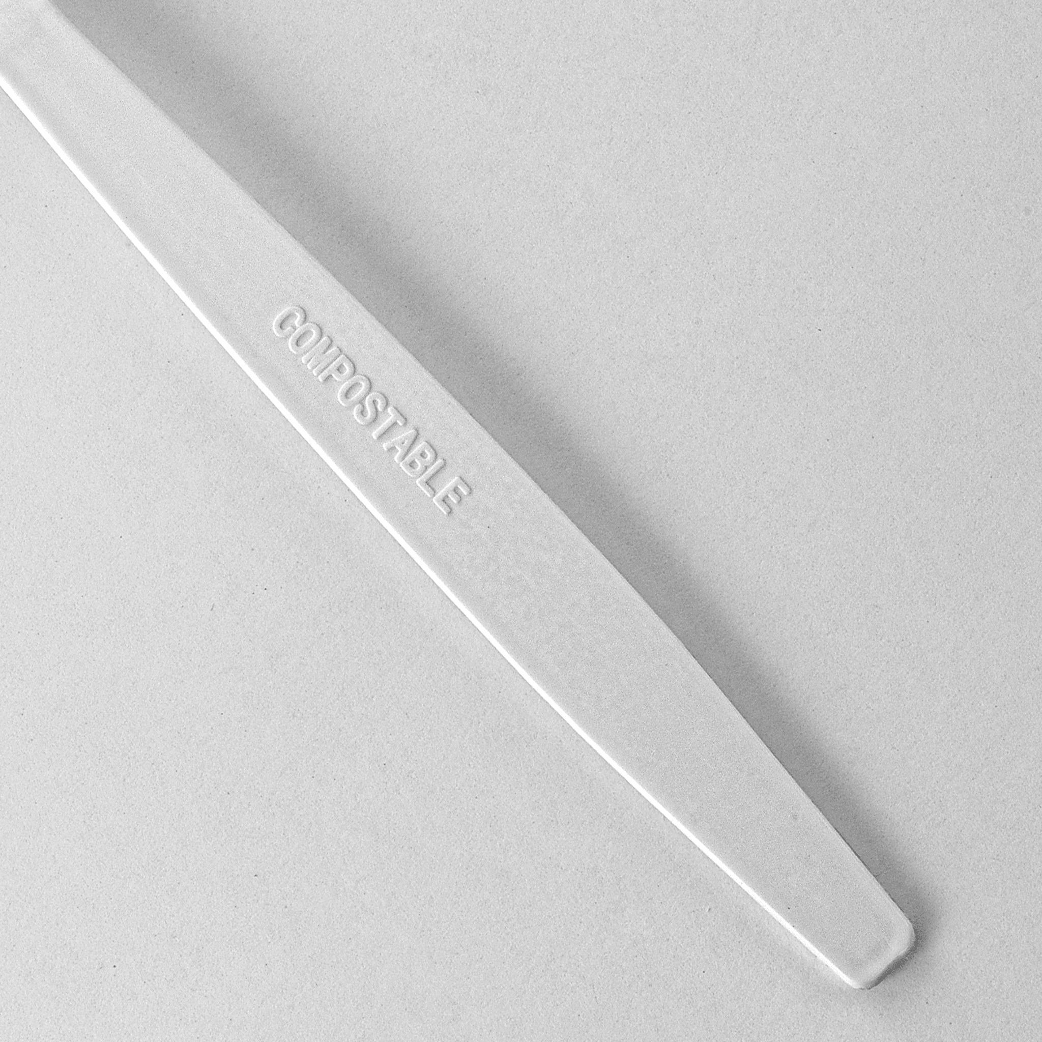[500ct] PLA Heavy Weight Tea Spoons with a Free Eco Bag | White - Biocean by Danube BlueBiocean
