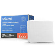 [9,000ct] 7" x 13.4"  1-Ply Napkins | Tall-Fold | 1/6 Fold | White