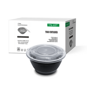 [120ct] 48oz PP Plastic Noodle Bowl | Black