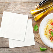 12" x 12" White 1-Ply 1/4 Fold Lunch Napkins-6,000/Case