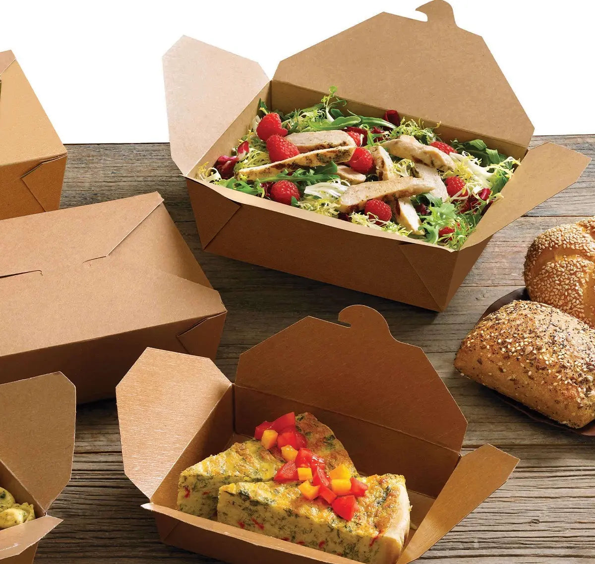 51oz Kraft Paper  Take-Out Boxes - 200/Case