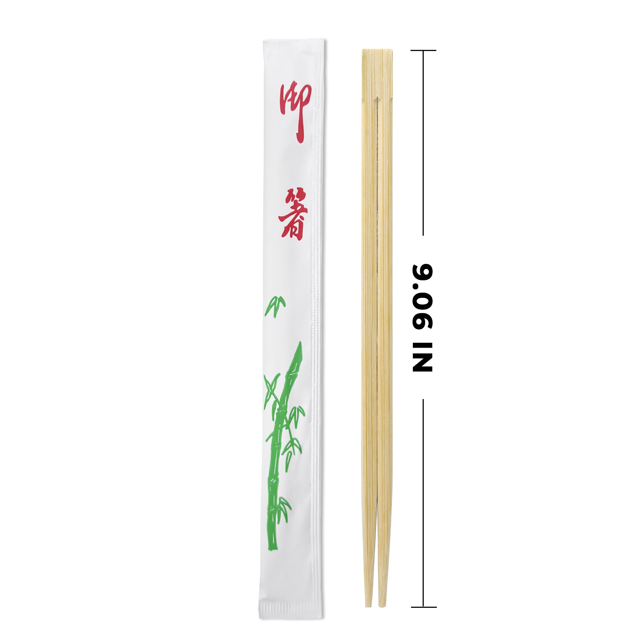 [100ct] 9" Twin  Paper-Wrapped Bamboo Chopsticks