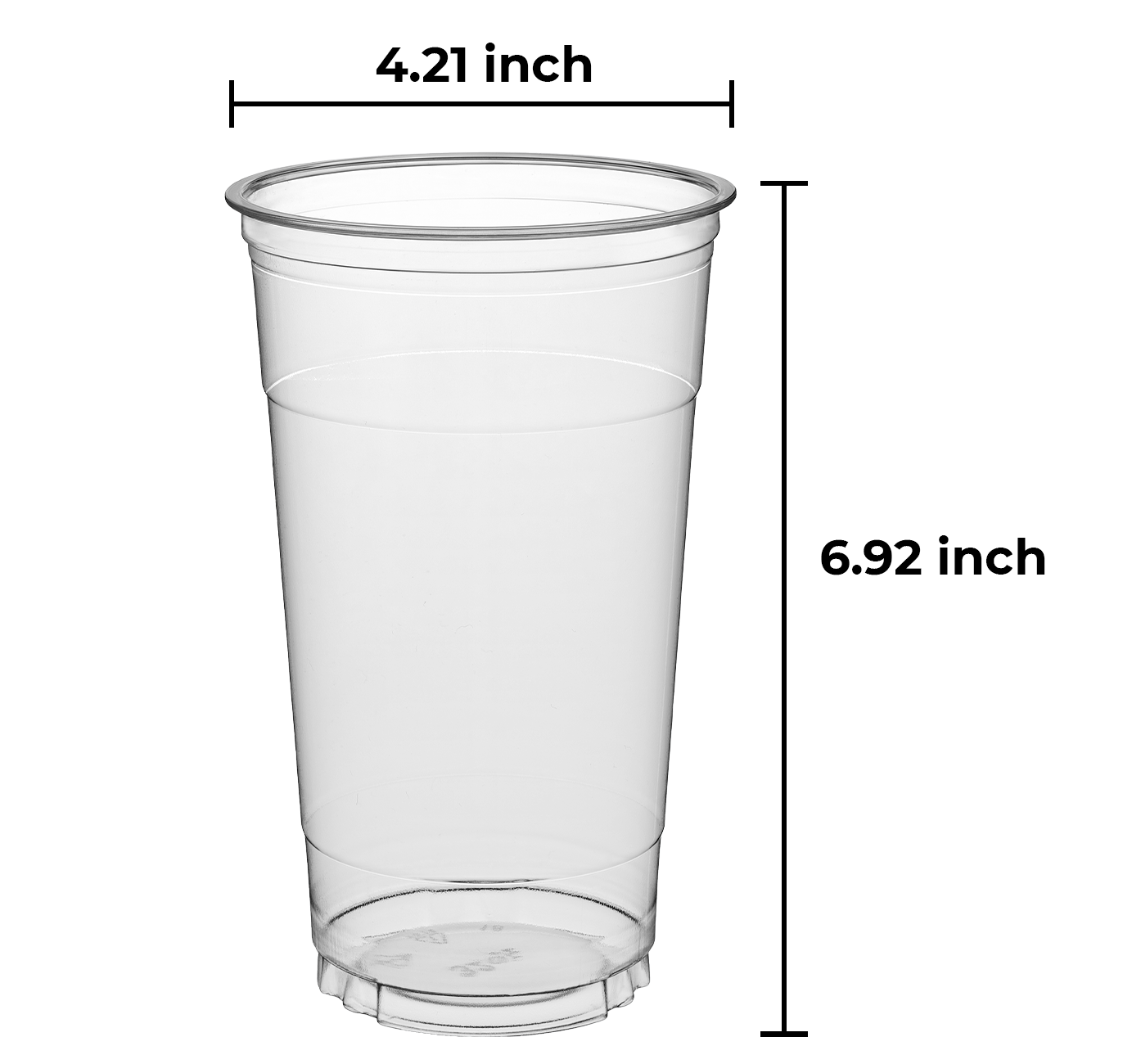 32 oz Clear PET Plastic Cold Cup with 107mm-300/Case