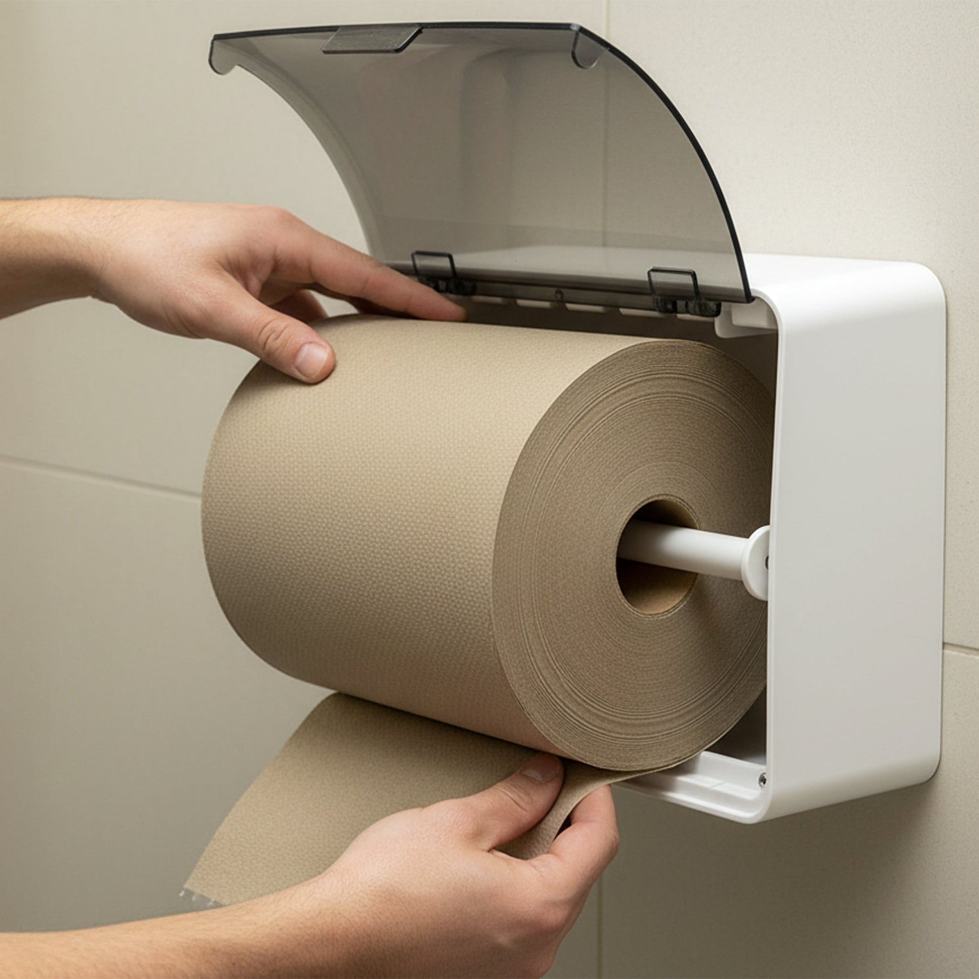 [6 Rolls] 7.8" Hardwound Roll Towels | Kraft | 800' - Biocean by Danube BlueBiocean