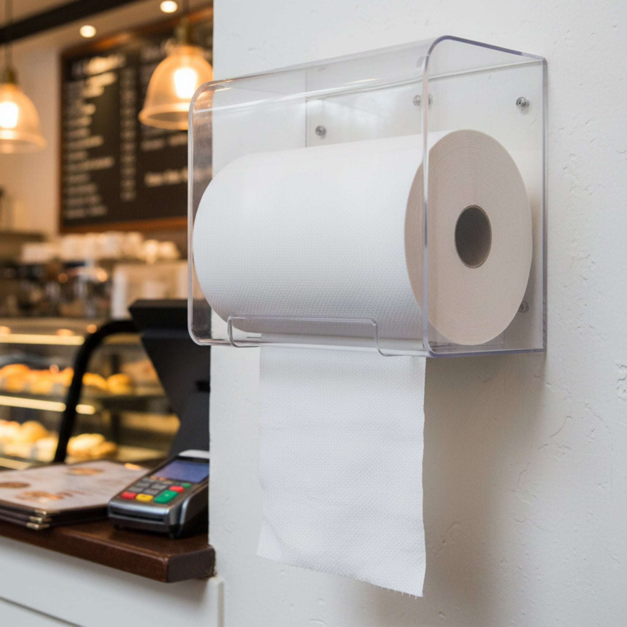 [6 Rolls] 7.8" Hardwound Roll Towels | White | 800' - Biocean by Danube BlueBiocean