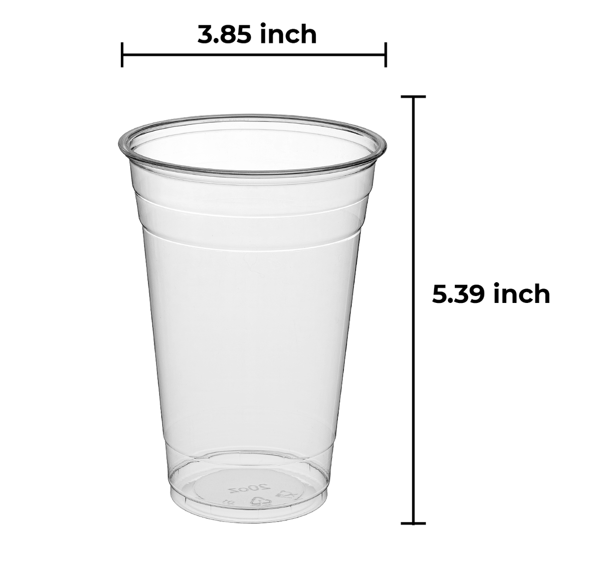 [600 ct] 20 oz PET Cold Cups | 98mm | Clear - Biocean by Danube BlueBiocean