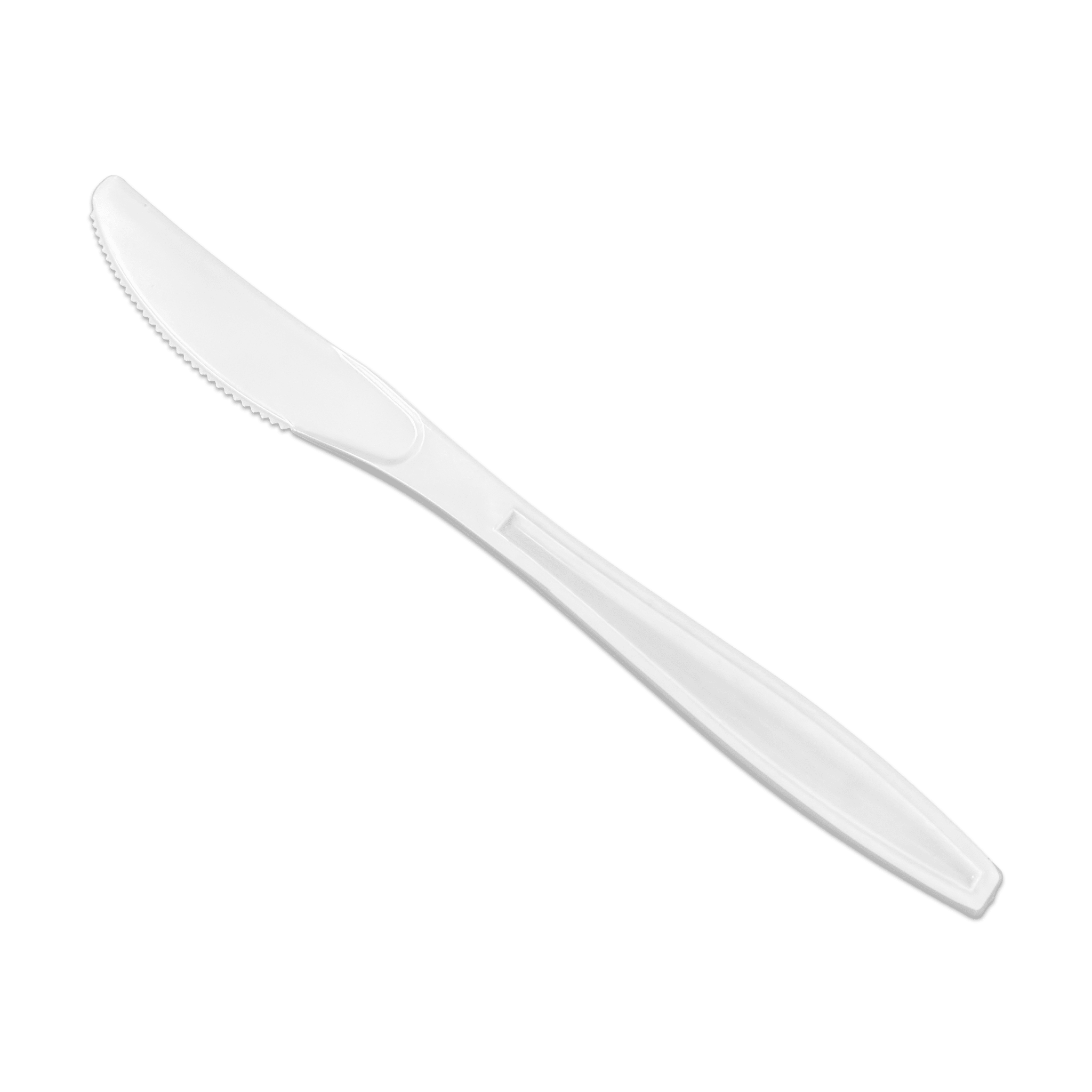 [600ct] PS Plastic Heavy Weight Knives | White - Biocean by Danube BlueBiocean