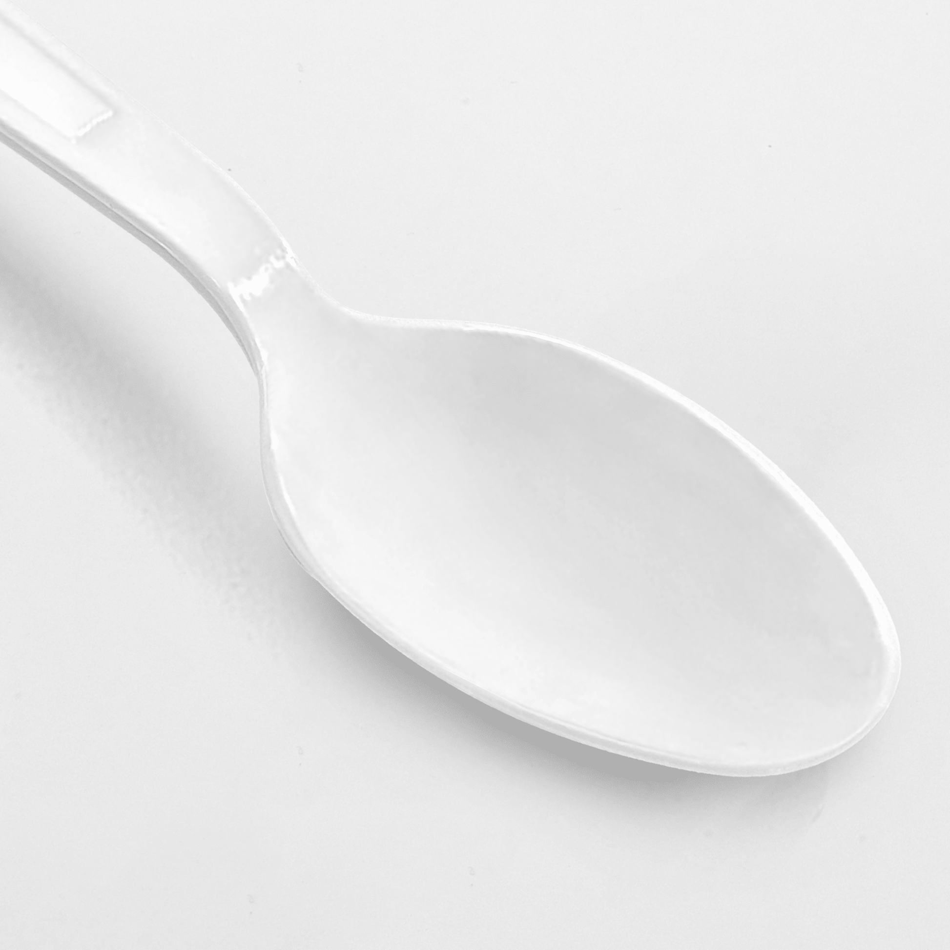 [600ct] PS Plastic Heavy Weight Tea Spoons | White - Biocean by Danube BlueBiocean