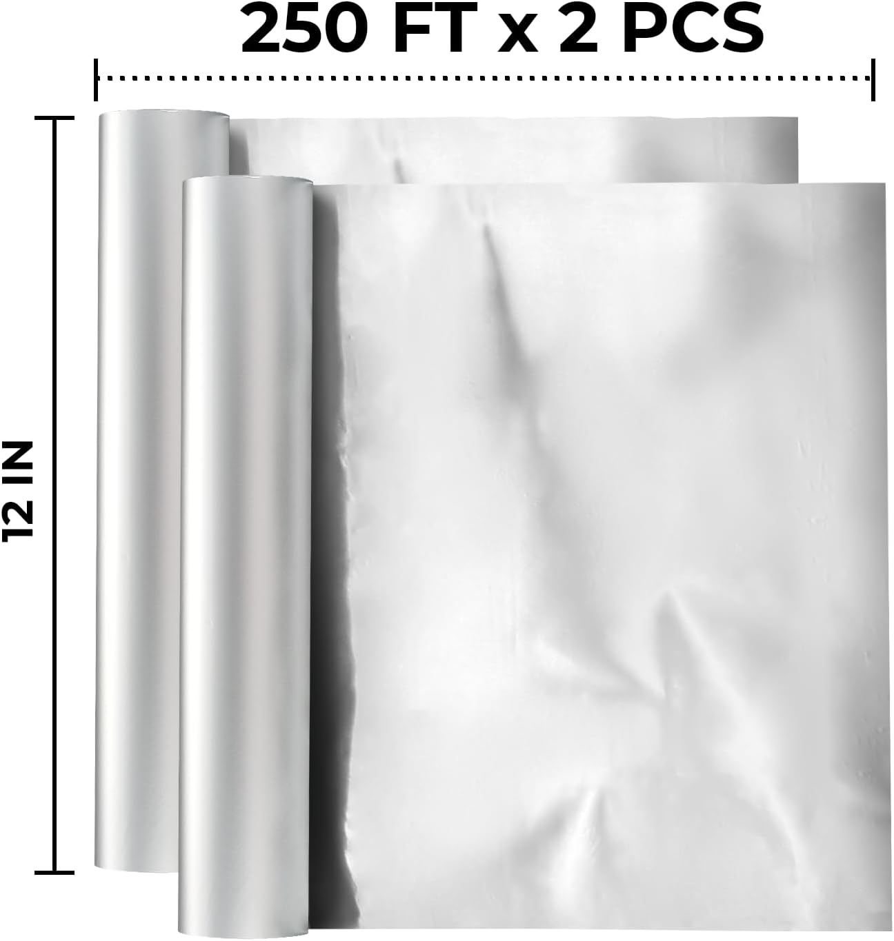 12" x 250" Aluminum Foil Roll*2-4/Case