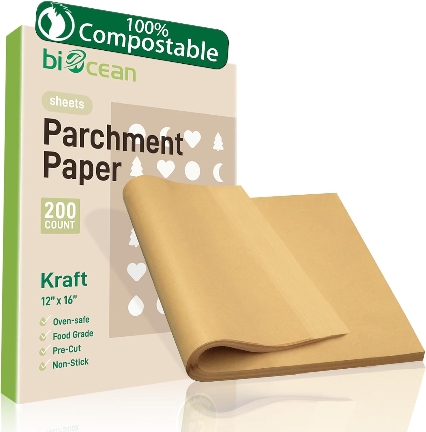 12" x 16" Silicone Coated Parchment Papers-3,200/Case