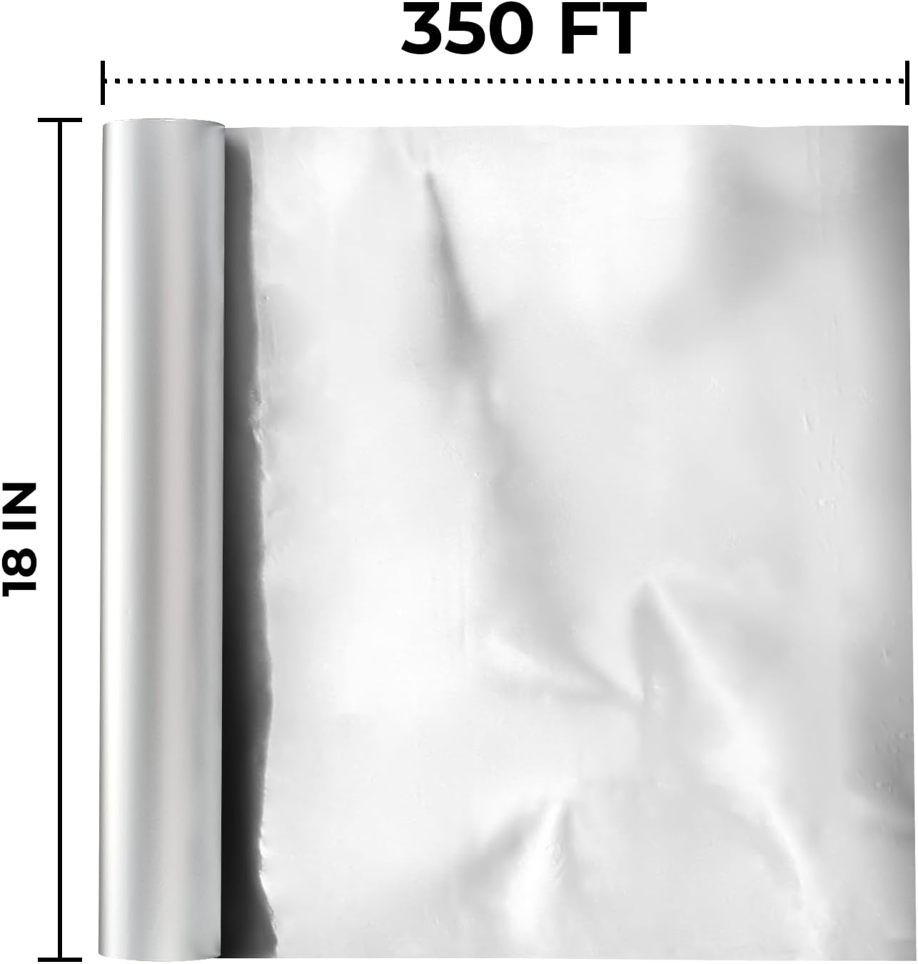 18" x 350"  Aluminum Foil Roll -6/Case