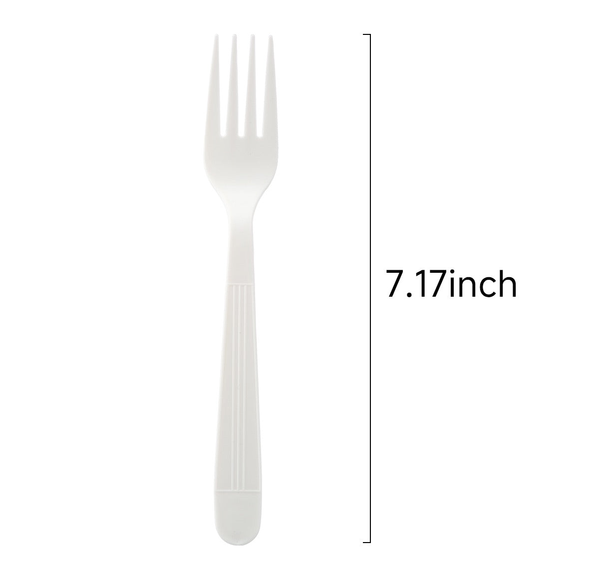 [1,000 ct] Danube Blue PP Plastic Heavy Weight  Forks | White