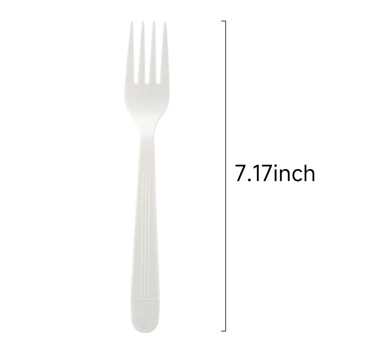 [1,000 ct] PP Plastic Heavy Weight White  Wrapped Forks | White