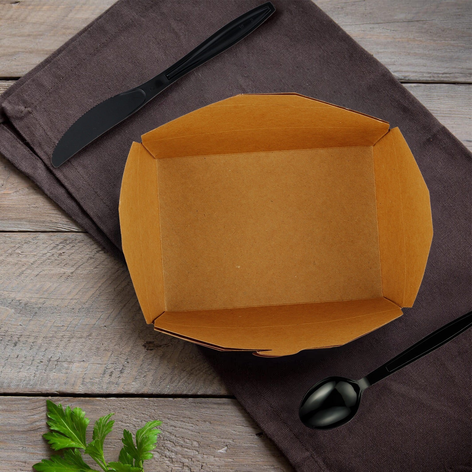 47oz Kraft Paper Take-Out Boxes - 200/Case
