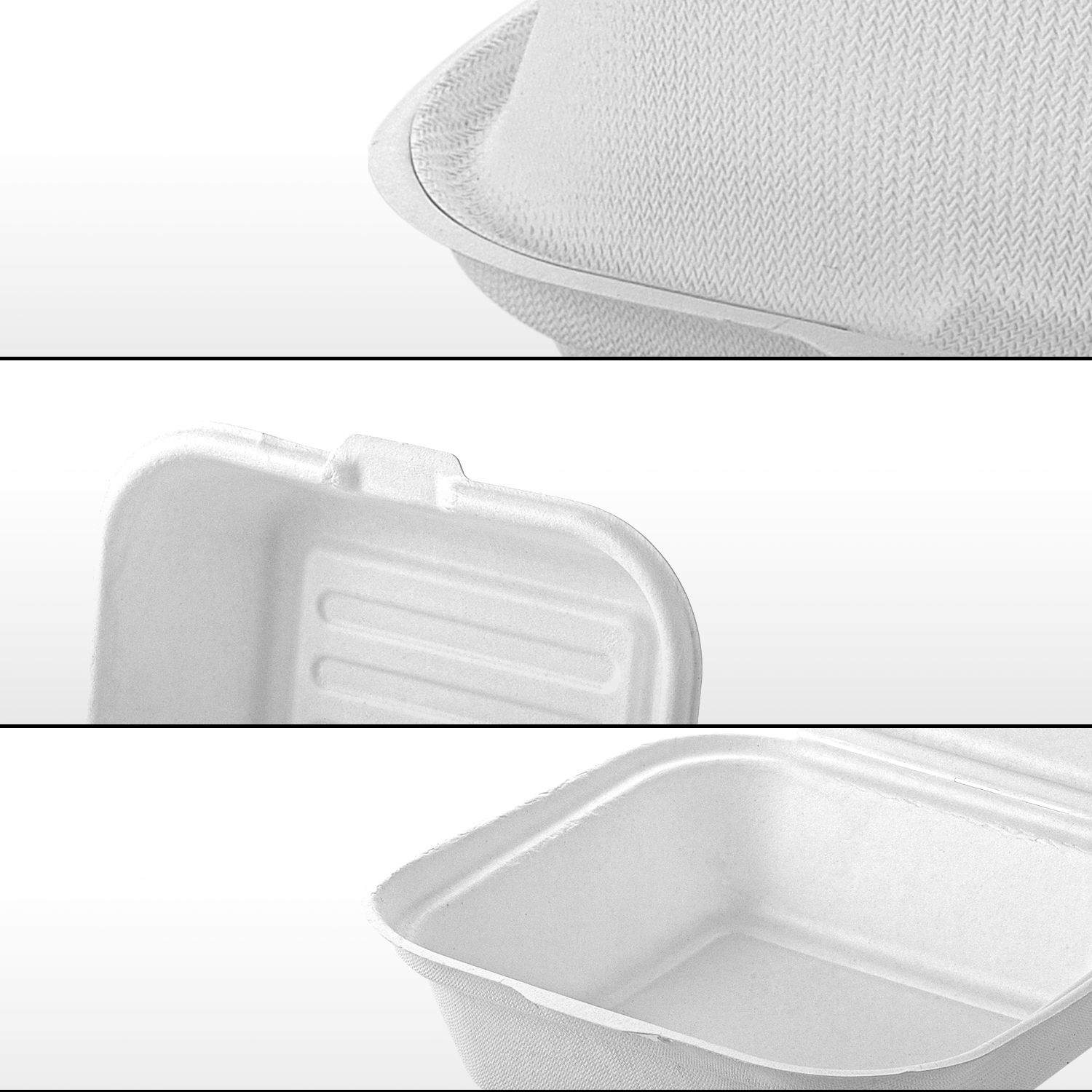 6" x 6" Sugarcane Bagasse Take-0ut Box- 500/Case