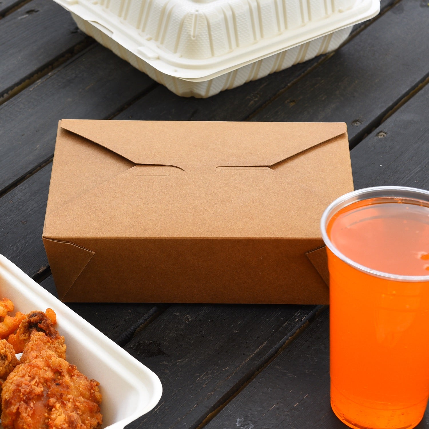 27oz Kraft Paper  Take-Out Boxes - 200/Case