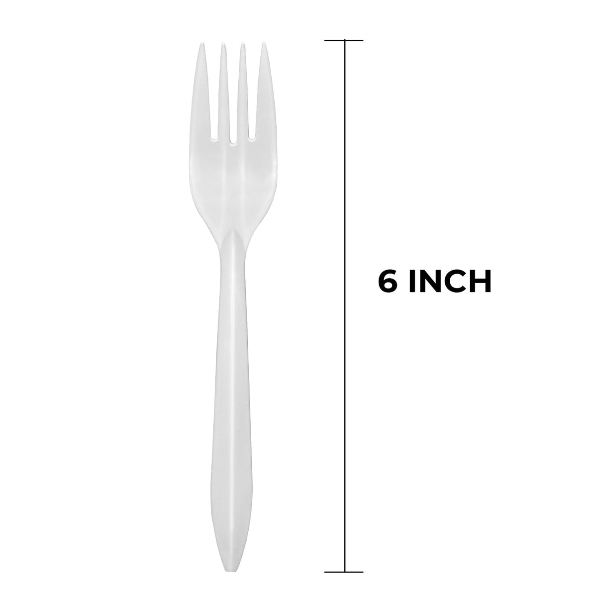 [700ct] PP Plastic Medium Weight Plus Forks | White - Biocean by Danube BlueBiocean