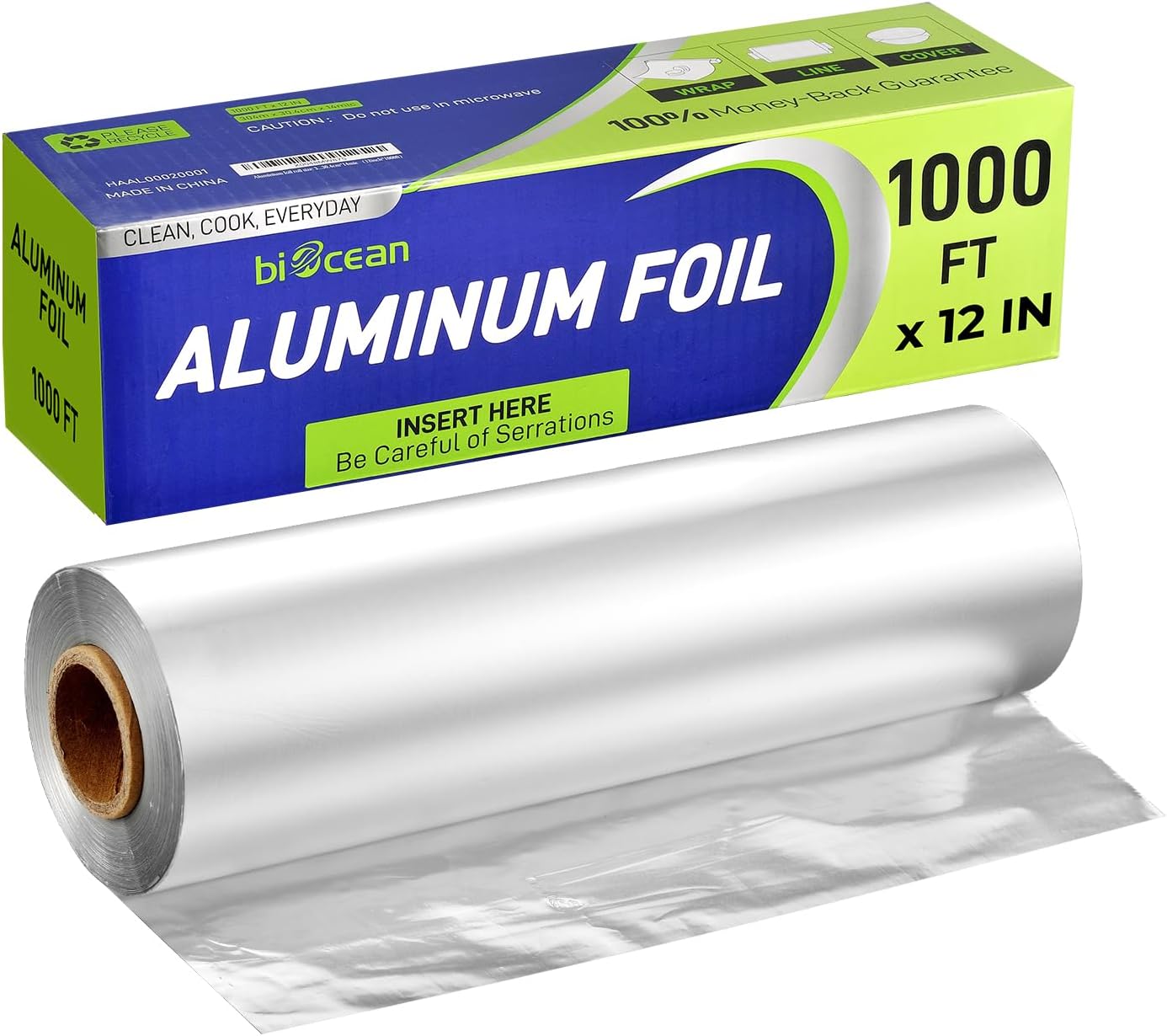 12" x 1000"  Aluminum Foil Roll -4/Case