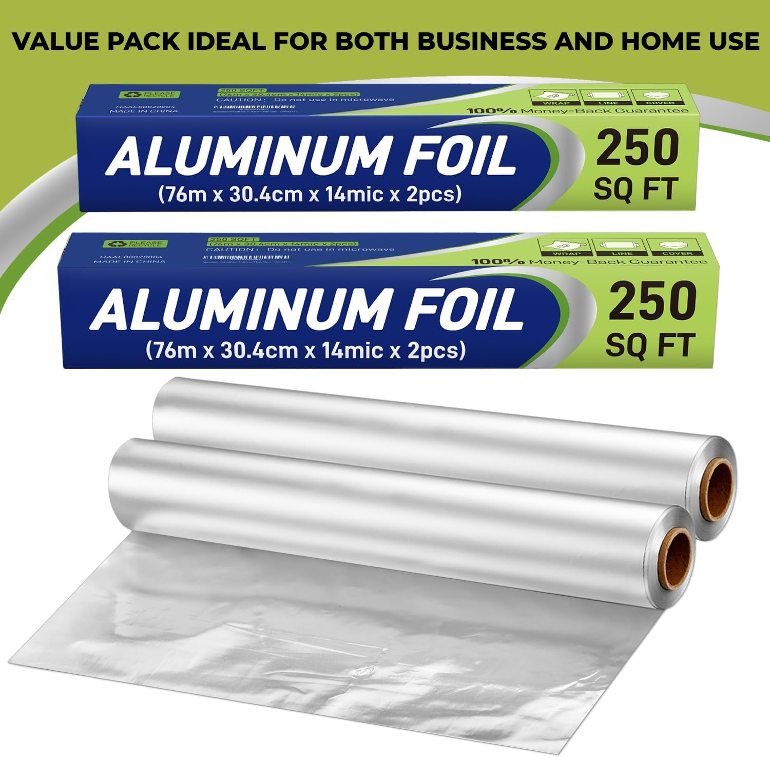 12" x 250" Aluminum Foil Roll*2-4/Case