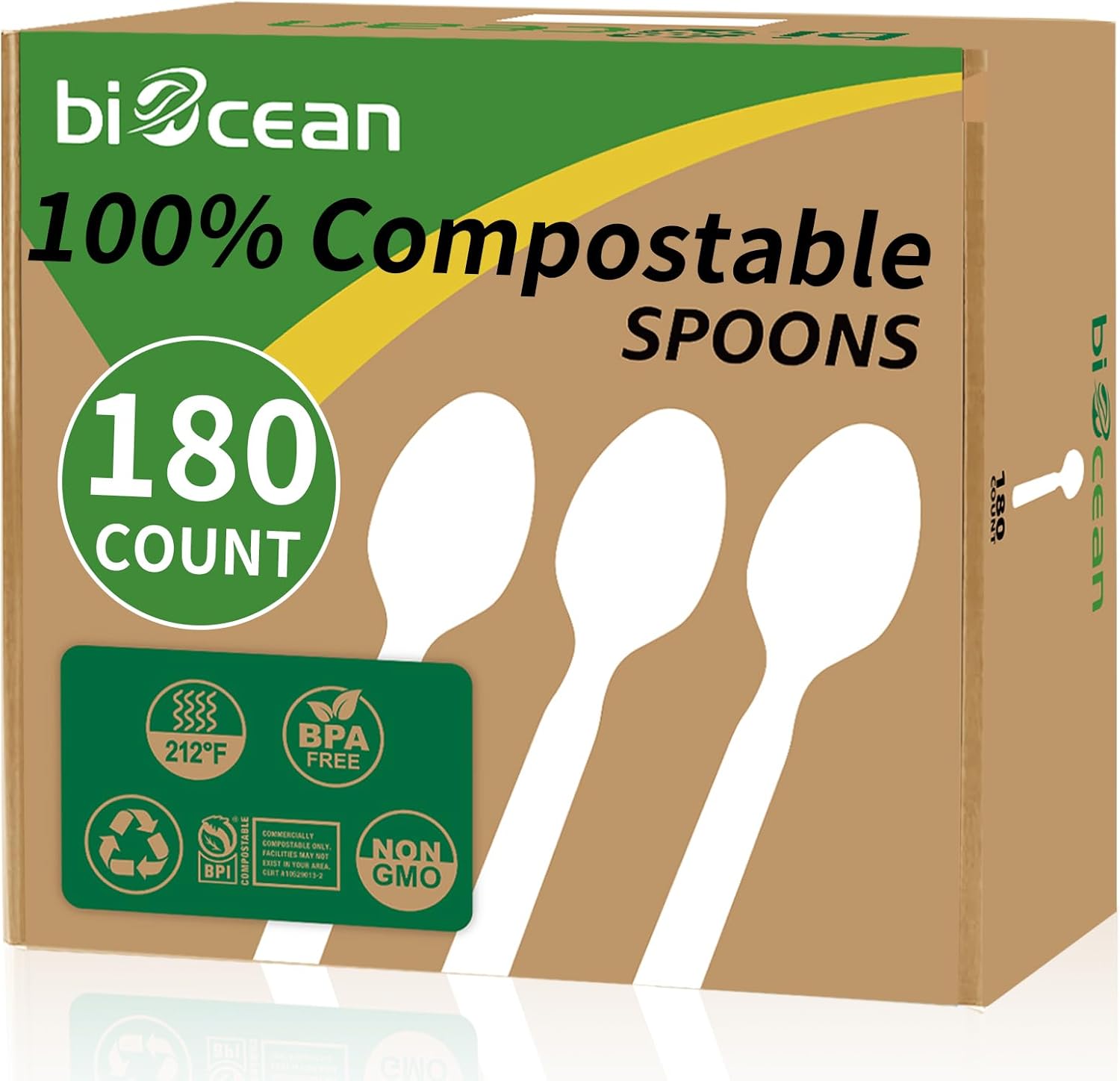 Heavy Weight White PLA Tea Spoons - 4,320/Case
