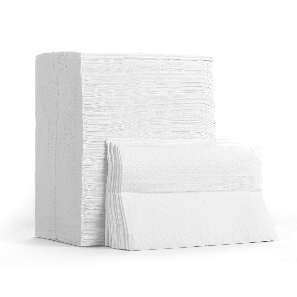 [8,000ct] 6.7" x 9.8" 1-Ply Napkins | Low-Fold | 1/6 Fold | White - Biocean by Danube BlueBiocean