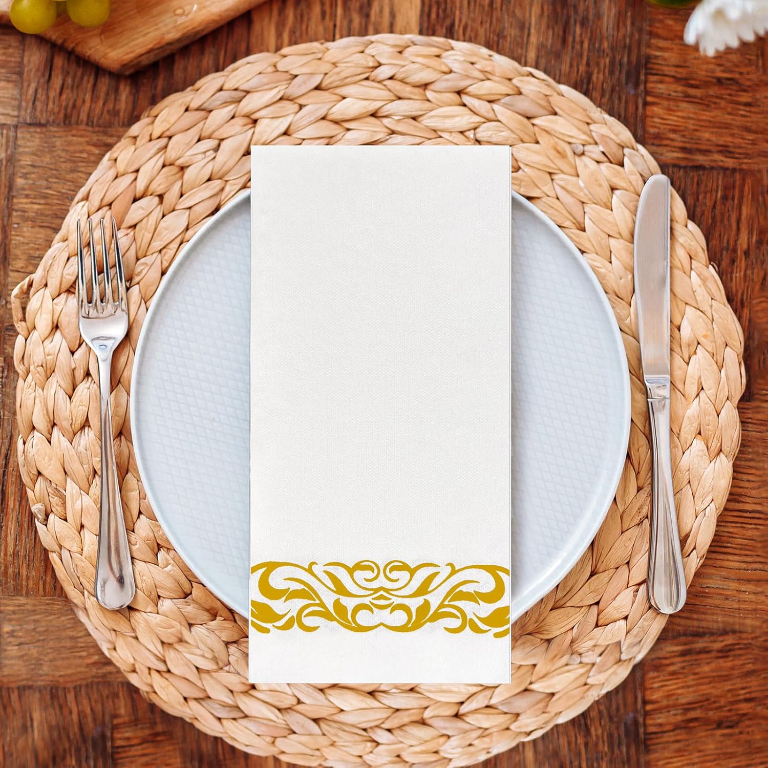 12"x16.8" Golden Embossed Airlaid Napkins-2,000/Case