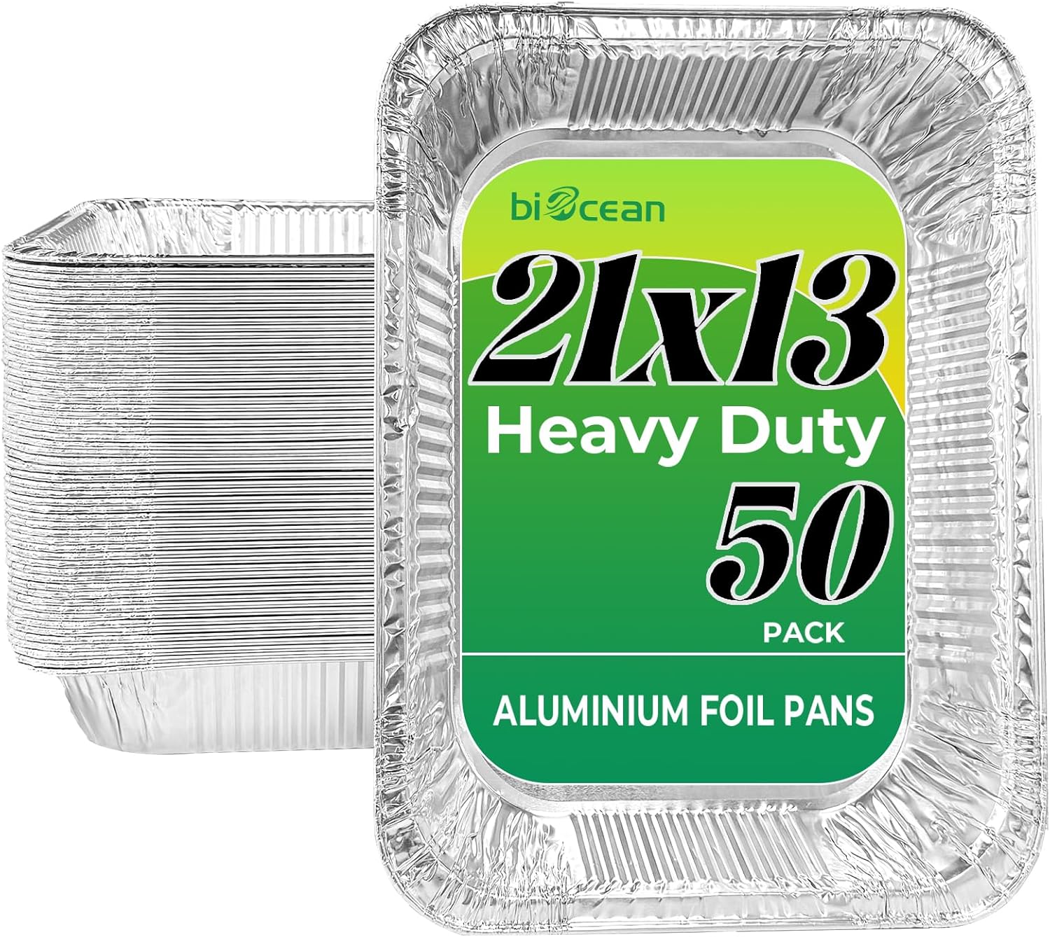 21" x 13" Full Size Heavy-Duty Foil Steam Pan-50/Case