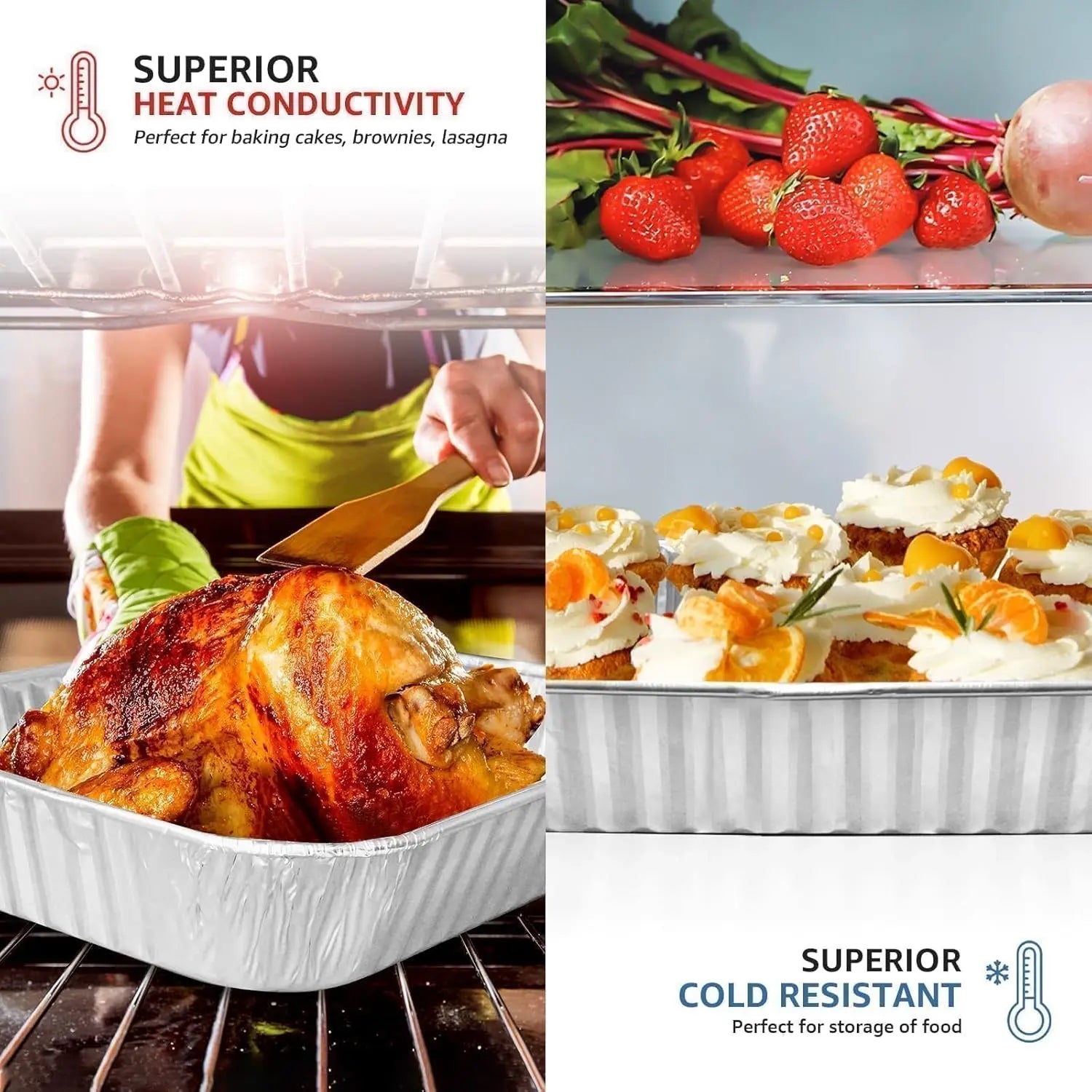 9" x 13" Half Size Heavy-Duty Foil Steam Pan-30/Case