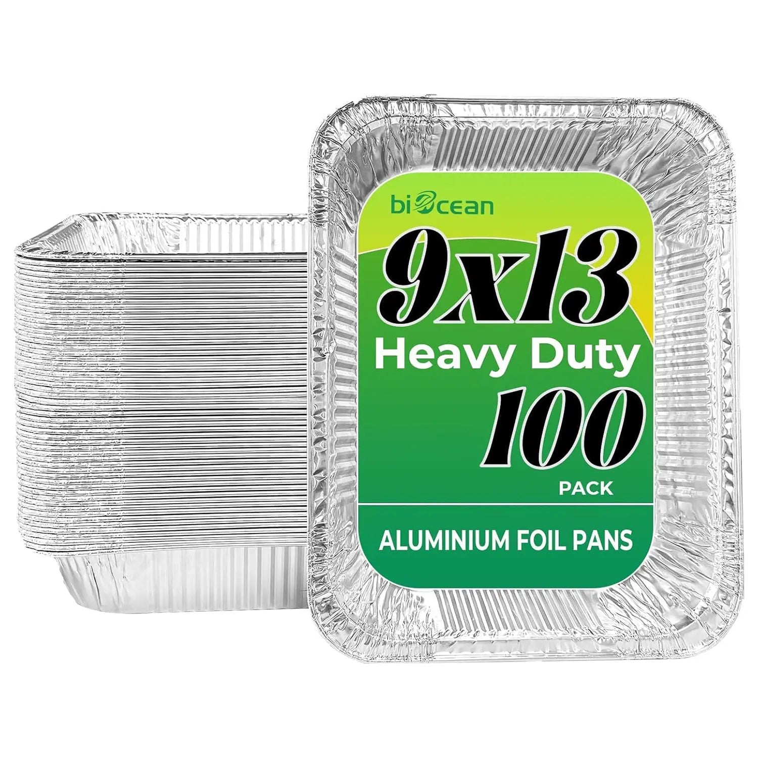 9" x 13" Half Size Heavy-Duty Foil Steam Pan-100/Case