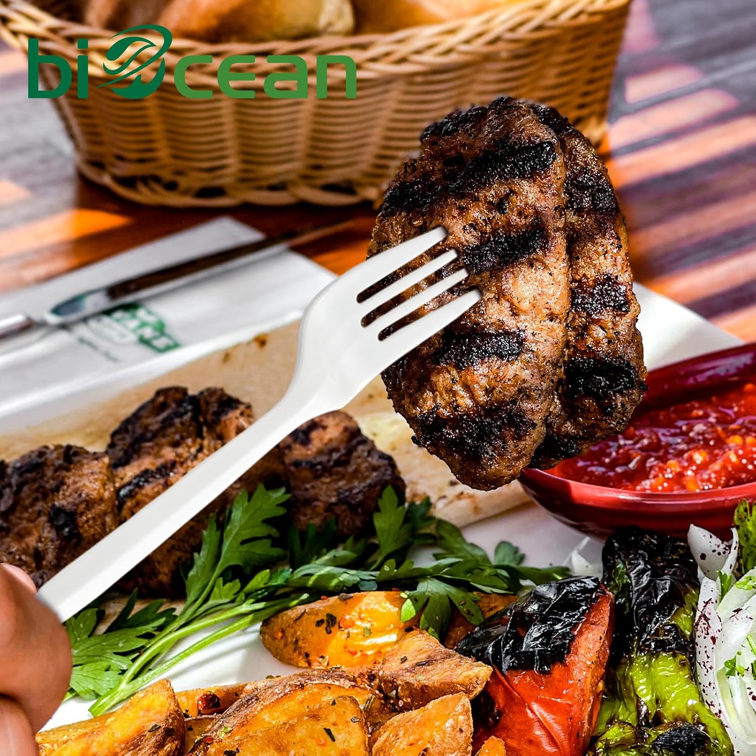 Medium Weight White PP Plastic Forks - 1,000/Case